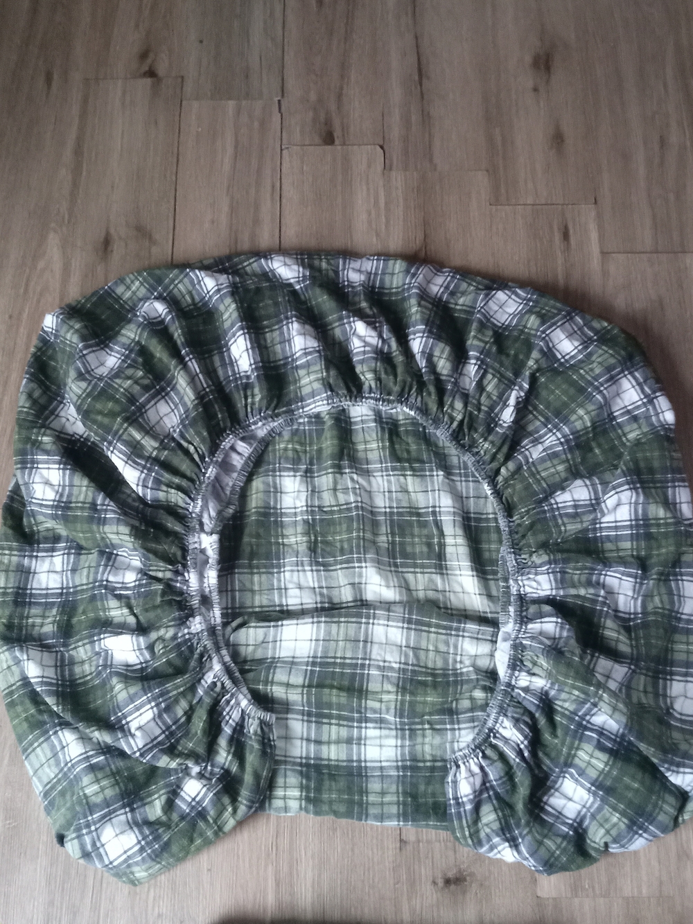 Vintage Woolrich Twin Flannel Fitted And Flat Sheet Plaid Green Lodge Cabin